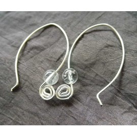 Ohrringe ELIPS Edelstein versilbert (Bergkristall)