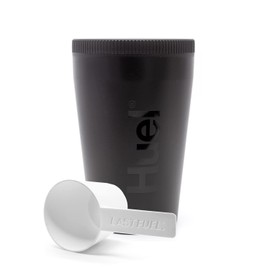 Huel Reusable Hot & Savory Pot - BPA-free plastic - 450ml - Screw-top lid - heatproof design - Pasta Pot - LastFuel. Scoop