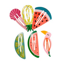 VICASKY 6pcs Colorful Fruit Hair Clips for Girls Decorative Snap Barrettes Cute Boys and Girls Hair Accessories for Young for Everyday Wear and Special Occasions