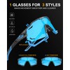 X-TIGER Polarized Cycling Glasses with 5 Interchangeable Lenses,MTB Biking Baseball