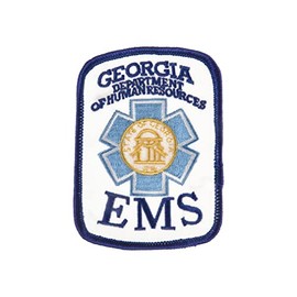 Georgia EMT Patch Embroidered GA Emergency Medical Technician Uniform Crest - F 12