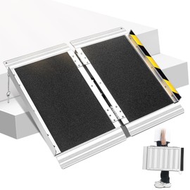Wheelchair ramp 2FT, Lightweight, Foldable and Portable, can be Used for Wheelchair ramps, Motorcycle ramps, Stair Step ramps, and Boarding and alighting ramps