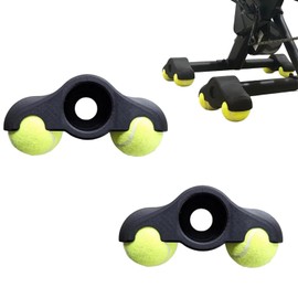 Indoor Bike Trainer Support Accessories, Stationary Bike Stand Core Rocker Feet, Shock Absorbing, Anti-Slip Natural Riding Set for Bicycle Trainer (2)