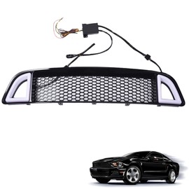 ANTUKO Front Grille Bumper Upper Hood Honeycomb Mesh Replacement for 2013 2014 Mustang