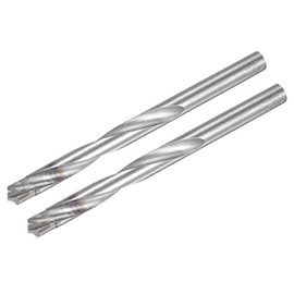 sourcing map 11mm Cutting Dia Cemented Carbide Twist Extra Long Drill Bit with Round Straight Shank for Hardened Steel Stainless Steel, 150mm Length 2 Pcs