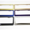 KA T304 Stainless Steel Polish Purple Chrome License Plate Frame
