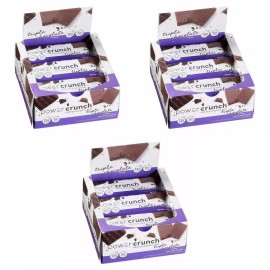 Power Crunch 3 PACK - Power Crunch Protein Energy Bar Flavor Triple Chocolate 1.4 oz, 12 ct