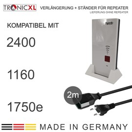 TronicXL 2 Metre Extension/Stand W-LAN Repeater Compatible with Fritz Repeater 2400 1160 1750e AVM Fritz! Holder Stand 2 m + Stand