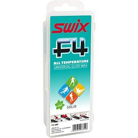 Swix F4 Universal - All Conditions - Solid Bar - Non Fluoro - Ski & Snowboard Wax - Large 180g Bar, Blue/Green