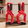 SEMBLE Ratcheting Clamp For Woodworking, 4 Inch, Quick-Release Wood Clamp