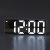 Digital Alarm Clock Temperature Display LED Mirror Electronic Clocks for