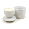 RSVP International Butter Pot, 3.5" x 4", White Stoneware