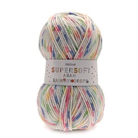 Sirdar Yarn Snuggly Supersoft Rainbow Drops Aran 100g Shade 858 Lollipop