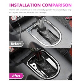 YINGTUU for Ford Mustang 2015 2016 2017 2018 2019 2020 2021 2022 2023 Accessories Interior Stickers Gear Shift Panel Cover Decals (Glossy Black)