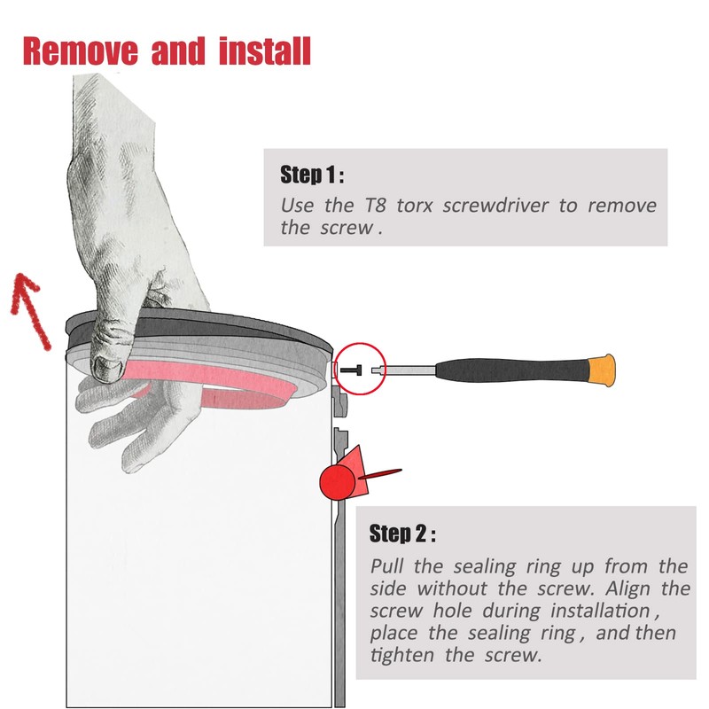 Dust Bin Bucket Top Fixed Sealing Ring Replacement for Dyson