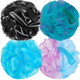 Farmoga Esponja Lufa Baño Ducha Malla Suave Exfoliante Bola Esponjas Mujeres Hombres Accesorios Unidades Mezcla Negra