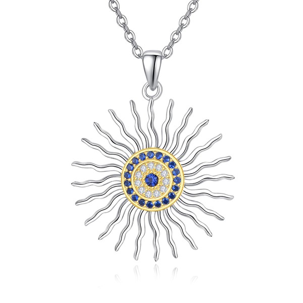 AENEAS Evil Eye Necklace 925 Sterling Silver Evil Eye Pendant