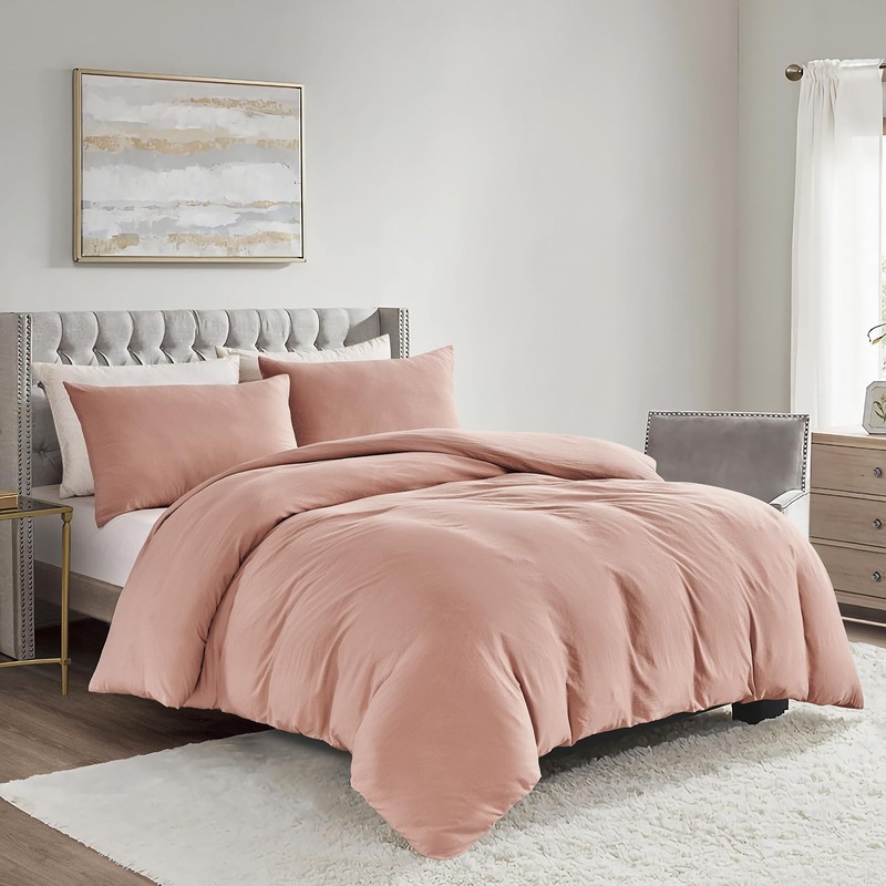 KASYLAN Duvet Cover Set - Washed Microfiber Bedding Set with