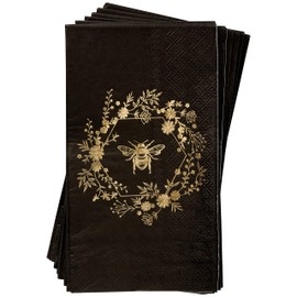 C.R. Gibson Honeycomb Hive Gold Foil Guest Napkins, 16 Count (TW8-25361)