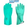 Safetyware Chemical Resistant Flocklined Nitrile Safety Work Gloves 15mil Thick