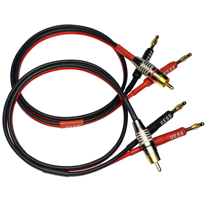 CNCESS CESS-024-2f Speaker Cable with RCA Plug to 4mm Banana