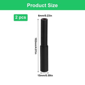 TUKEVA Pack of 2 Golf Clubs Extension Rod Golf Shaft Extension Golf Club Shaft Extensions Carbon Fibre Extension Fitting for Golf Clubs (Black)
