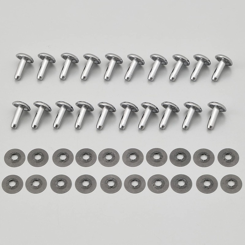 Daytona 31397 Motorcycle Rivet Set, Seat, Leather, 20 Pieces