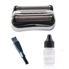 Shaver Foil & Cutter Cassette w/Rozor Shaver Oil& Cleaning Brush Compatible for Br-aun Series 3 32B 3000s, 3010s, 3040s, 3050cc, 3070cc, 3080s, 3090cc Silver