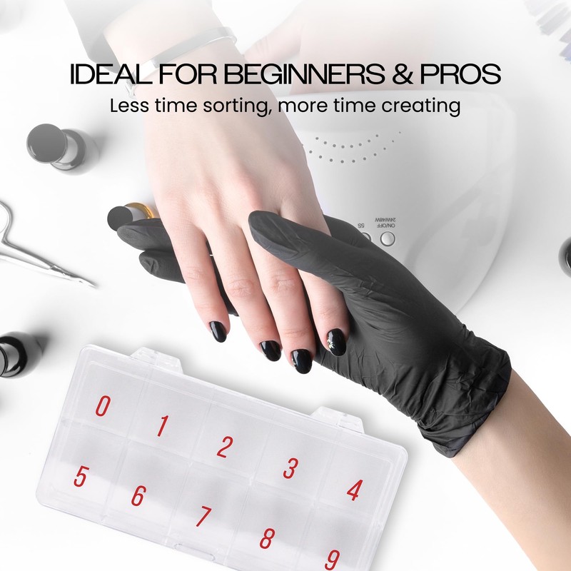 Beauticom USA Small Empty 10 Space Nail Art Tip Storage