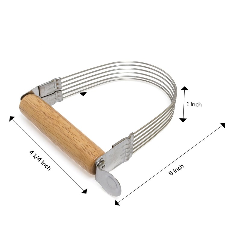 Mrs. Anderson’s Baking 6-Wire Pastry Cutter and Dough Blender, Stainless