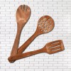 LX LEKHX Wooden Spoons for Cooking, 3 Pcs Natural Teak