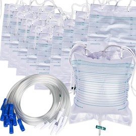 10 Packs Urinary Drainage Bags, Overnight Drain Bags with Anti-Reflux, Extra Large Volume 3000ml Urine Bag, Urinary Bags Universal Fit