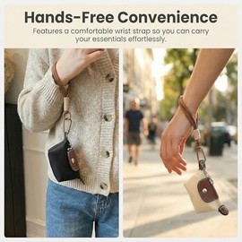 Mini monedero llavero para mujer – Bolsa pequeña de nailon para cambio con correa de muñeca, bonita cartera con cremallera para llaves, tarjetas, dine