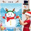 Pasimy Christmas Pin Games Reusable Pin The Nose On Snowman