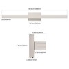 Ralbay 40inch Brushed Nickel Vanity Light with 5 Color Temperature