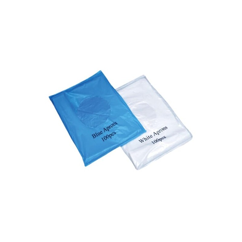 HOT BARGAINS 100 X White Plastic Aprons Disposable For adults