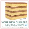 bioGo 12 Pack Biodegradable Kitchen Sponges - Eco-Friendly, Compostable, Natural