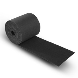 12" x 50ft Outdoor Boat Trailer Bunk Carpet Fit Runner Decks Patios Boat Docks Porches, Black Roll Marine, Replacement Parts Ribbed Double Carpet