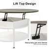 FABATO Round Lift Top Coffee Table for Living Room, 35.43''
