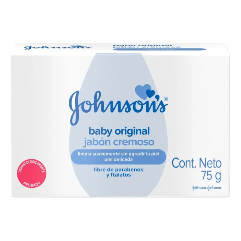 Jabón en barra para bebé Johnsons Original 75g
