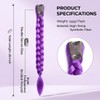 Purple Braided Ponytail Hair Extension, 26-Inch