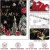 Christmas Poinsettia Shower Curtain Winter Tree 72x72 Inch