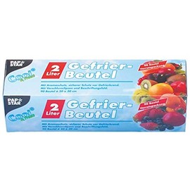 Freezer Bags LLPDE 35my 2 L Transparent 30 cm x 20 cm Pack of 90