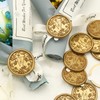 SWANGSA Botanical Flowers Letter W Wax Seal Stickers, 100 Pcs,