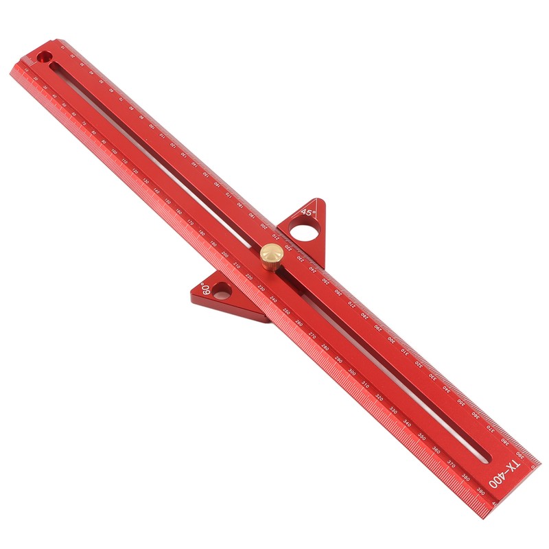 Woodworking T Track Ruler Multifunctional Aluminum Alloy Portable Wood Measuring