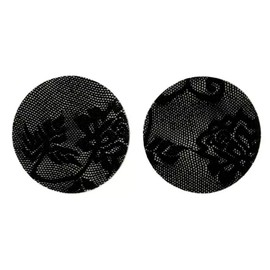 Future Wear Pair Of Lace Nipple Pasties Round Black Raunchy Sexy Cover Breast (2 Count)