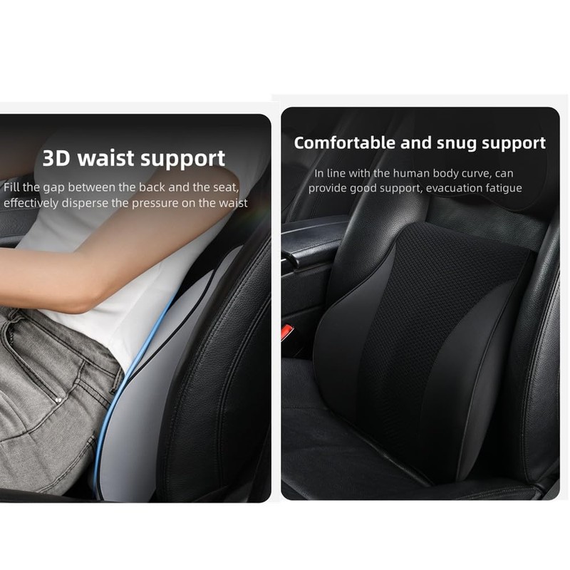 ZLOHPAE Memory Foam car Neck Pillow and Lumbar Support Pillow