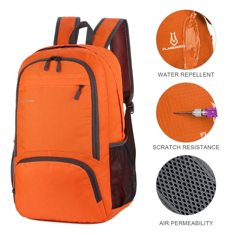 FLAMEHORSE Backpack 30L Foldable Backpack High Capacity Ultralight Rucksack Sturdy