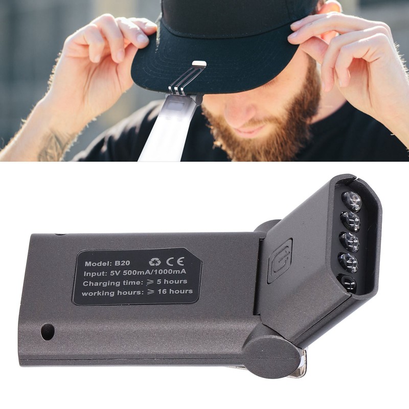 Clip Headlamps LED Rotatable Clip On Hat Light for Fishing