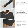 JBT Women's Slim Yoga Long Sleeve Top Black - Asymmetrical